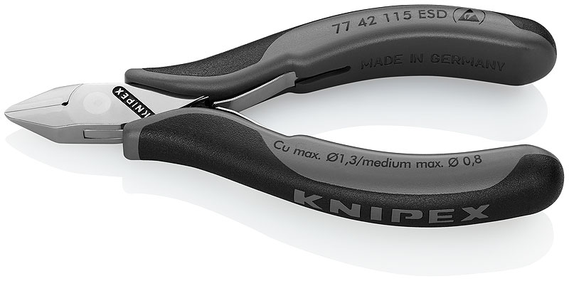 KNIPEX Sidavbitare m fjäder ESD 115mm