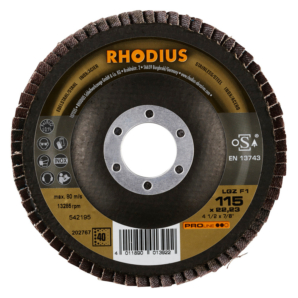 RHODIUS LGZF1 115x22,23 K40 (10 förp)