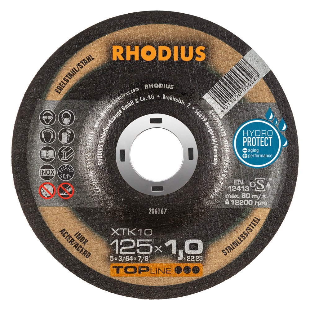 RHODIUS XKT10 Kapskiva 125x1,0x22,23 (50 förp)