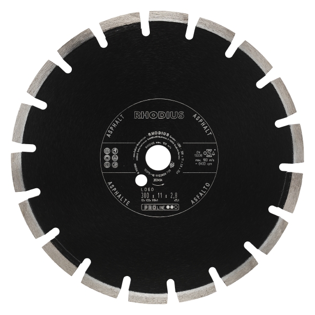 RHODIUS Diamantklinga LD60 300x10x3,2x25,4