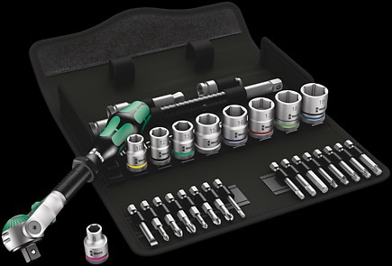 WERA  8100 SB 6 Zyklop Speed Ratchet Set, 3/8" drive, metric