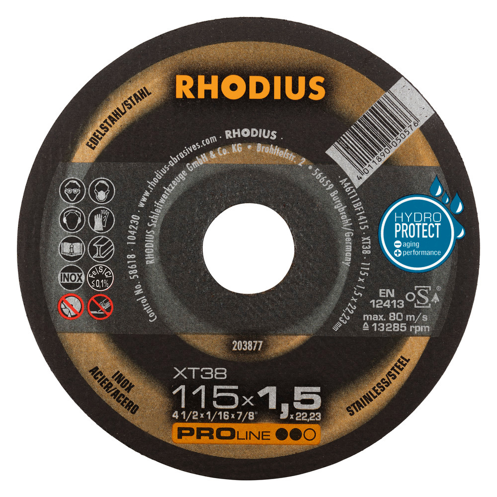 RHODIUS XT38 Kapskiva 115x1,5x22,23 (50 förp)