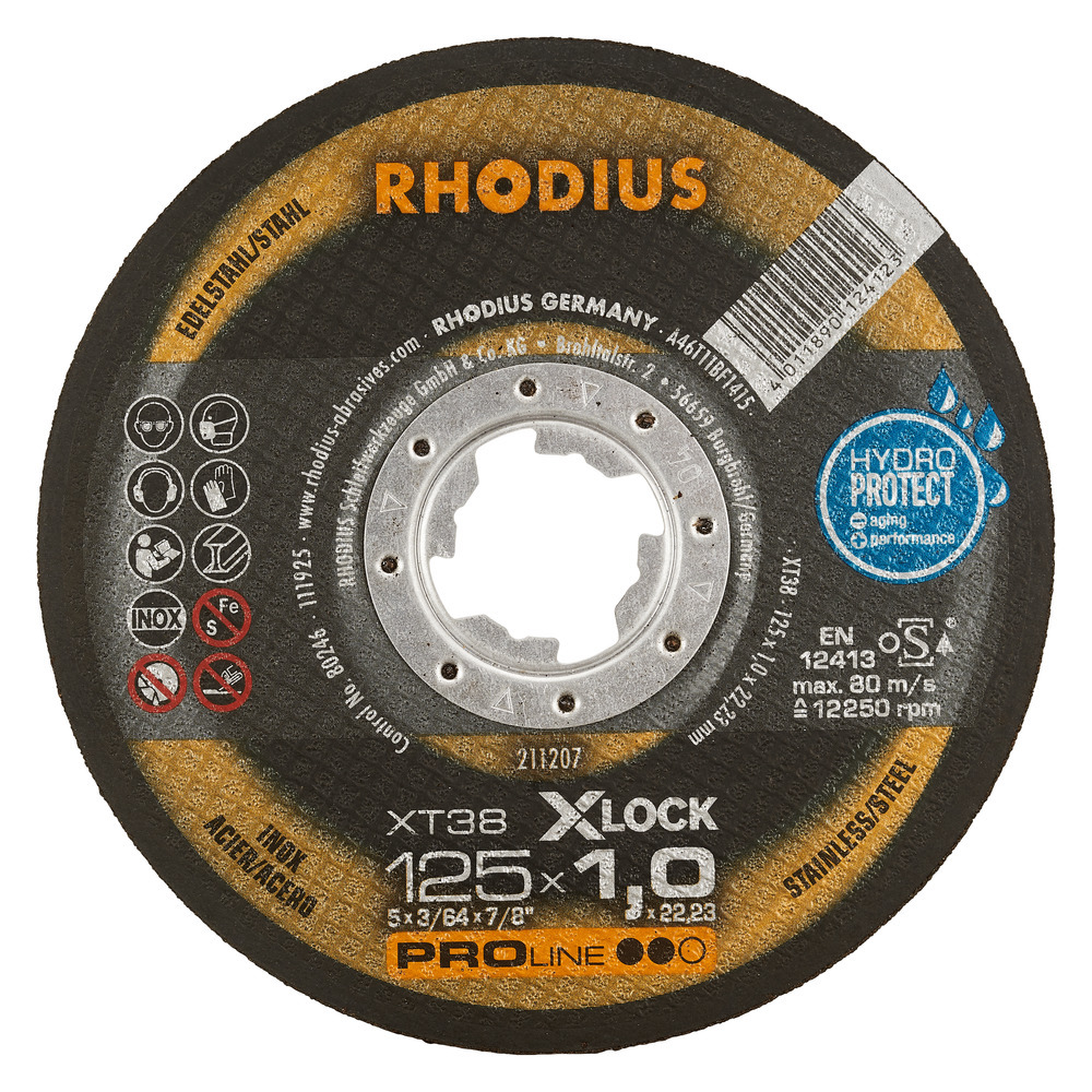 Rhodius XT38 XLock 125x1,0 (25 förp)