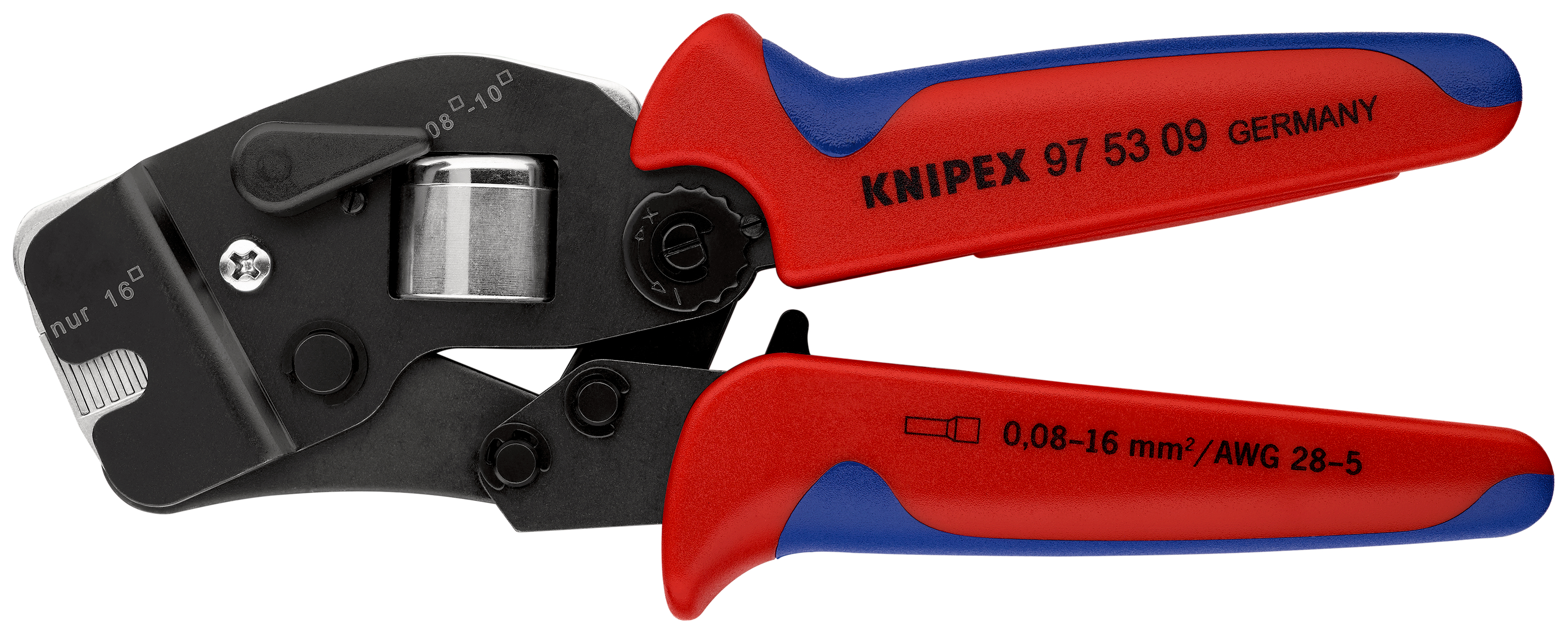KNIPEX Självinställande presstång för ändhylsor med frontinföring