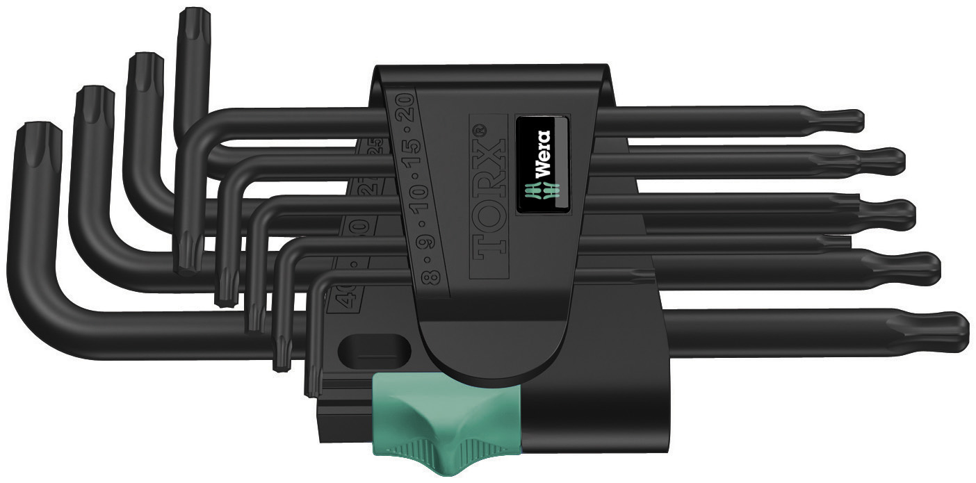WERA 967 PKL/9 insexnyckelsats torx/kula 1 x TX 8x76; 1 x TX 9x79; 1 x TX 10x85; 1 x TX 15