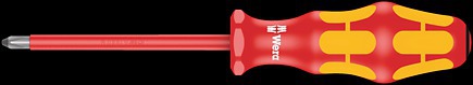 WERA 165i PZ 1 x 80 mm VDE Insulated screwdriver for Pozidriv screws PZ 1x80