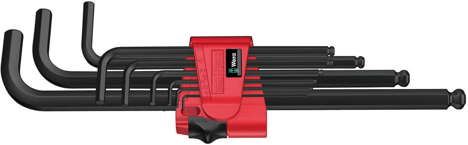 WERA 950 PKL/9 BM N L-key set, metric, BlackLaser 950 PKL BM 1 x 1,5x90; 1 x 2,0x100; 1 x 2,5x112; 1