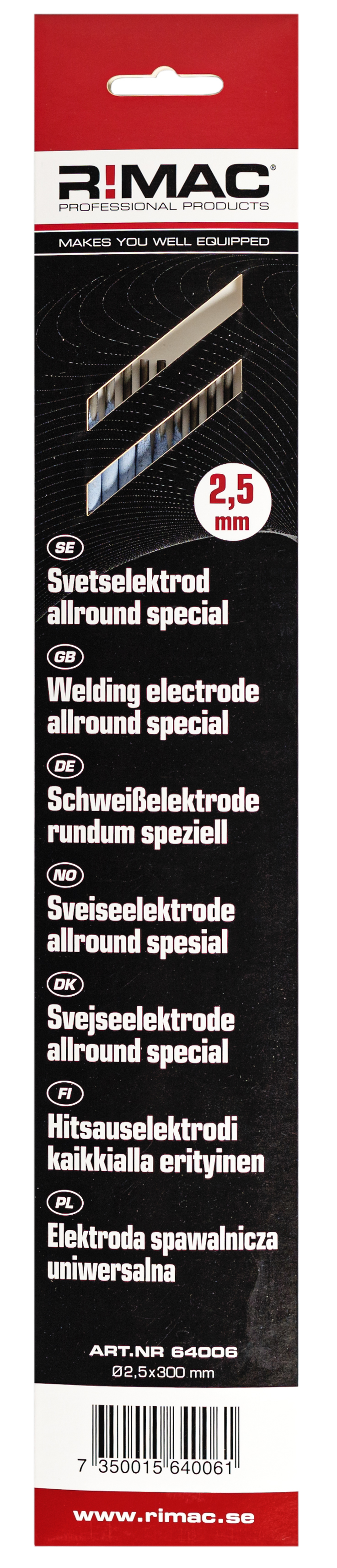 RIMAC SB-pac Special svart/rostfri svetselektrod 29/9-2,5x10st